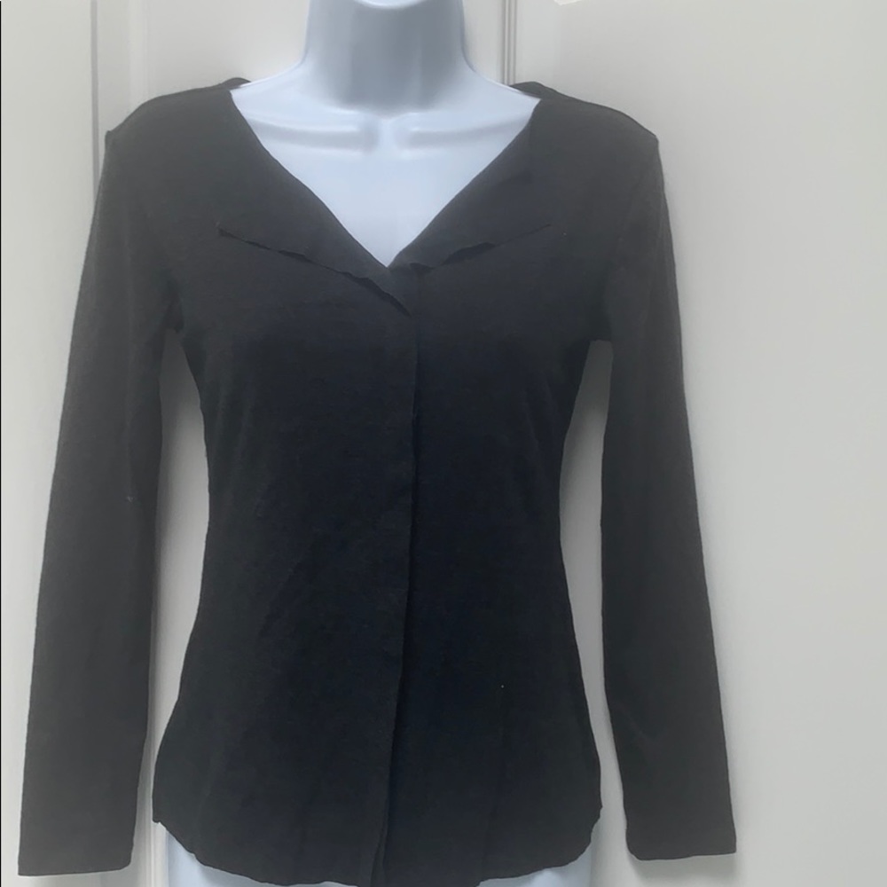 Dark grey long sleeve top classic